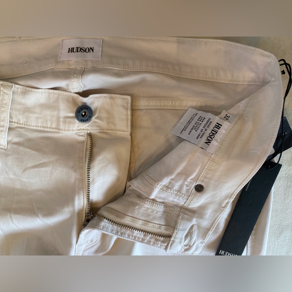 NWT Hudson White Blake Slim Straight Style Pants - Picture 5 of 6
